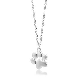 Produktbild von Pettimania Halskette mit Anhänger Hundepfote Weißgold