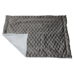 Produktbild von Pettimania Hundedecke mit Plüsch dunkelgrau/hellgrau