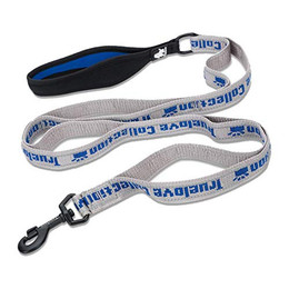 Produktbild von Pettimania Nylon Leine mit Neopren-Griff grau/blau