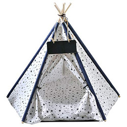Produktbild von Pettimania Schlafhöhle Tipi mit Sternprint für Hunde