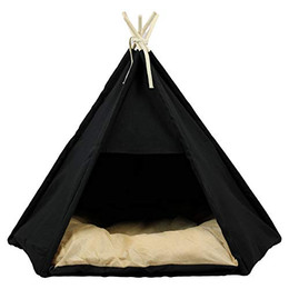 Produktbild von Pettimania Schlafhöhle Tipi schwarz für Hunde und Katzen