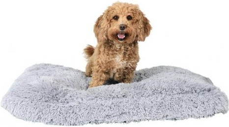 Produktbild von petzy Plüsch Hundebett 80x60x14 cm Lichtgrau