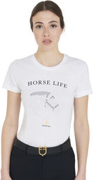 Produktbild von Pferd Motiv Strass T-Shirt für Frauen Equestro