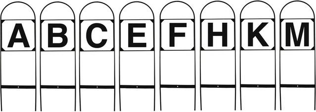 Produktbild von Pferdeaccessoire Dressurmarkierungen aus Eisen Umbria Equitazione ABCEFHKM (x8)