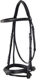 Produktbild von Pferdehalfter für englische Reiter aus Leder mit Stickereien Equestro