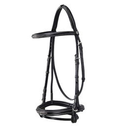 Pferdehalfter für englische Reiter aus Leder mit Stickereien Equestro – Bild 1 von 8