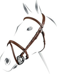 Produktbild von Pferdehalftriemen aus Leder für englische Reiterei Equestro