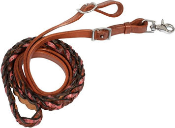 Produktbild von Pferdezügel aus geflochtenem Leder Pool's