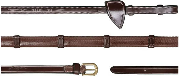 Produktbild von Pferdezügel aus Gummi mit 7 Zügelstangen Dy'on 1/2