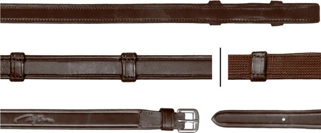 Produktbild von Pferdezügel aus Leder Dy'on Hunter Grip 5/8