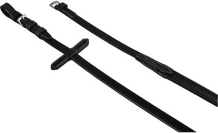 Produktbild von Pferdezügel Modell Pascal aus Leder und Gummi Equestro