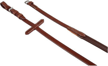 Produktbild von Pferdezügel Modell Pascal aus Leder und Gummi Equestro