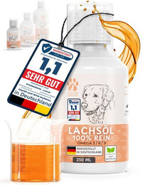 Produktbild von Pfotengenuss Lachsöl für Hunde - 250 ml