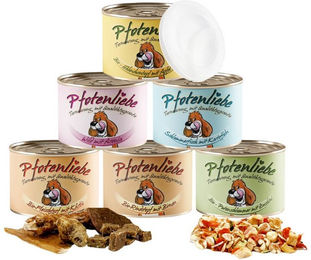 Pfotenliebe Schnupperpaket für Hunde 6x200g, Nassfutter für: Hunde – Bild 1 von 3
