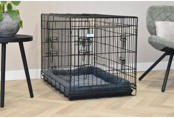 Produktbild von PfotenWunder® Hundekäfig klappbar 107*71*77.5cm, Hundetransportkäfig mit 2 Türen + 1 Abdeckung & 1 Trainingsbuch | Tiertransportbox, Hundetransportbox, Hundebox Auto, Drahtkäfig faltbar mit Bodenschale