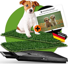 Produktbild von PfotenWunder Hundetoilette für kleine und große Hunde mit 2x EASY-WASH-Kunstrasen