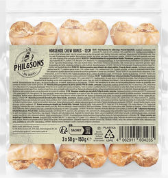 Produktbild von Phil & Sons Kauknochen aus Pferdehaut - 3 x 12 cm