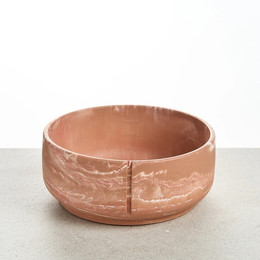 Produktbild von PINO Classic Bowl Salmon Terra Marble, Größe: L / Maße: 21 x 9,2 cm