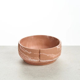 Produktbild von PINO Classic Bowl Salmon Terra Marble, Größe: M / Maße: 17,5 x 7,7 cm