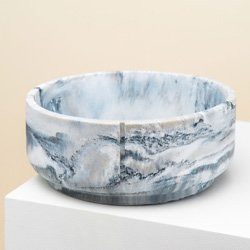 Produktbild von pino Hundenapf Classic Bowl dolphin grey marble Gr. L