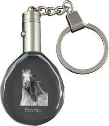 Produktbild von Pintabian - pendant with a picture of a horse, crystal key ring in a gift box, unique gift by Art-Dog brand transparent