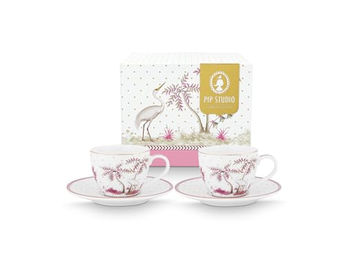 PiP Studio Geschirr 2er Set Espresso Tasse & Untertasse Jolie, gold - 120 ml – Bild 1 von 2