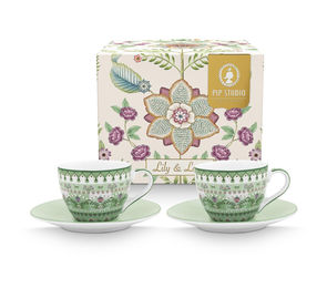 PiP Studio Geschirr 2er Set Espresso Tasse & Untertasse Lily&Lotus – Bild 1 von 3