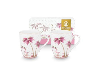PiP Studio Geschirr 2er Set Tassen groß Jolie gold pink - 2 x 350 ml – Bild 1 von 4