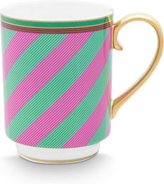 Produktbild von PiP Studio Henkel-Becher groß Chique Pink-Grün - 350 ml