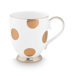 Produktbild von PiP Studio Tasse Gross Dot Delight Weiss-Gold