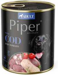 Produktbild von PIPER Nassfutter mit Kabeljau und Tomate für Hunde - 800 g
