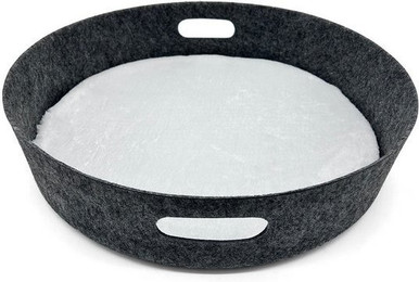 Produktbild von Pisi & Bili Katzenbett aus Filz mit weichem Plüsch