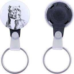 Produktbild von Pit Bull, American Pit Bull Terrier, Pitbull Terrier, APBT - keychain with a dog portrait, pendant with the brand's own Art-Dog graphics