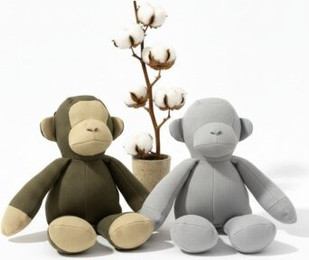 Produktbild von PIUPET Hundespielzeug Affe grau/ grün