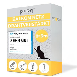 Produktbild von PIUPET Katzennetz drahtverstärkt grün - 8 m