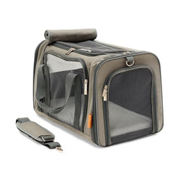 Produktbild von PiuPet Katzentransportbox mit großem Blickfeld und herausnehmbarer Fleecematte