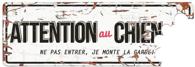 Produktbild von Plakatwand Achtung Hund D&D Home