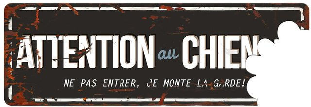 Produktbild von Plakatwand Achtung Hund f D&D Home