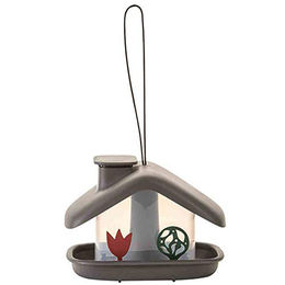 Produktbild von Plastia Vogelfutterhaus Domek anthrazit