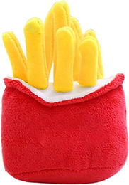 Produktbild von Plüsch Futter Hundespielzeug Bissfest Zähneknirschen Langeweile Abbau Pommesform Gefülltes Haustier Kauspielzeug