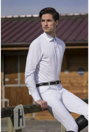 Polo Reiten Kragen Langarmshirt aus Mesh Kind Equithème – Bild 1 von 2