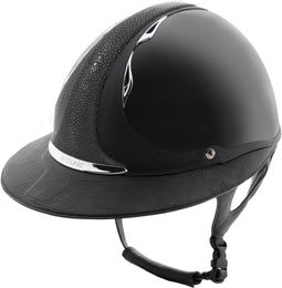 Produktbild von Polo Reithelm mit glänzendem Schirm Antarès Eclispe Premium