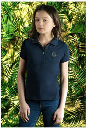 Produktbild von Polo-Shirt zum Reiten, Mädchen Flags&Cup Coperna