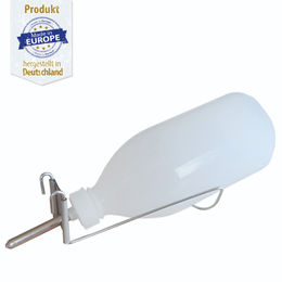 Produktbild von Polyflasche mit Edelstahl-röhrchen gerade - 0,5 Liter