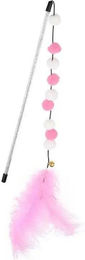 Produktbild von Pompom Katze Spielzeug Interaktive Stick Feder Spielzeug Kätzchen Necken Spielen Plüsch Ball Pet Liefert Für Katze Spielzeug