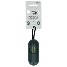 Produktbild von PoopyGo Kacktütenspender mit 15 biologisch abbaubaren Beuteln Lavendelduft