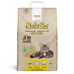 Produktbild von Porta SoftCat Corn Katzenstreu - 2 x 17 l