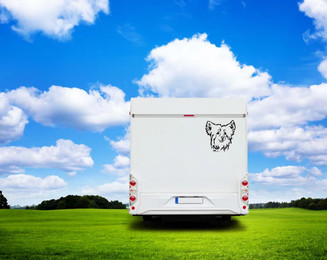 Produktbild von Powder Puff Kopf Auto Wohnmobil Aufkleber