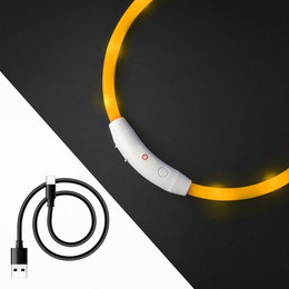 Produktbild von PRECORN LED Hunde-Halsband Silikon aufladbar USB-C