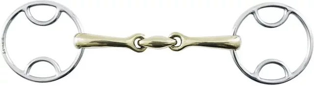 Premier Equine Doppelt gebrochenes Gebiss aus Messing – Bild 1 von 2